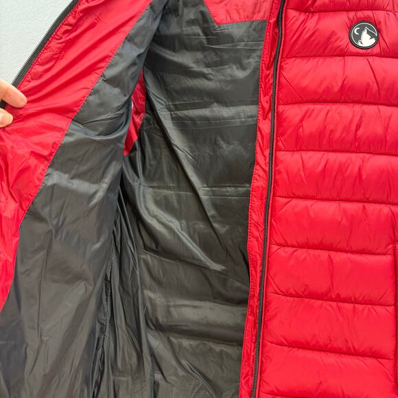 Zyia Active Puffer Vest Women's S Red White Black Hooded Outdoor Athleisure EUC - Picture 4 of 13